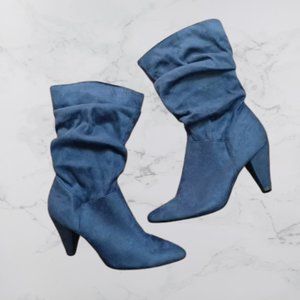 Guess Nakitta Women's Faux Suede Pointed Toe Knee High Riding Boots Size 9M